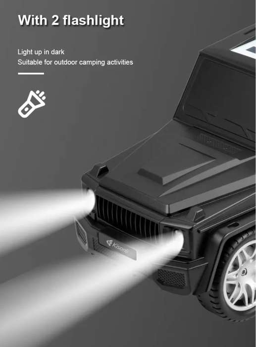 Black G-Wagon bluetooth speaker with solar panel