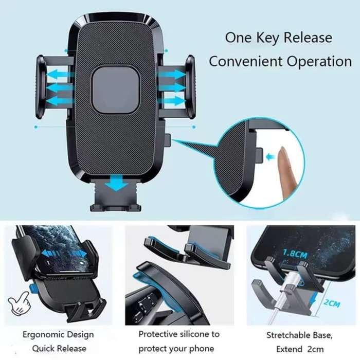 360-degree universal adjustable car rearview mirror phone holder