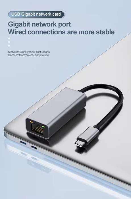 Type-C USB-C to RJ45 gigabit ethernet adapter