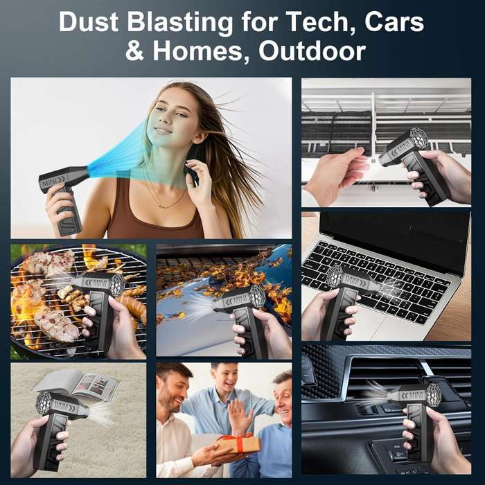 Cordless air duster high speed mini blower power turbo jet fan