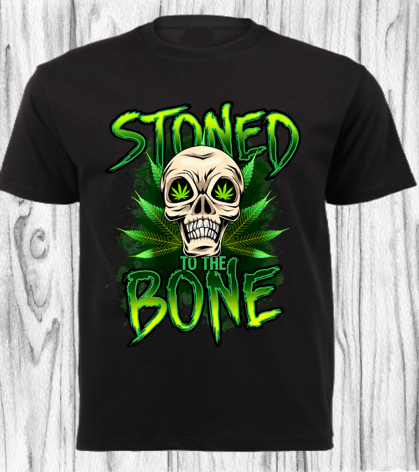 CANNABIS SHIRT_STONED TO THE BONE