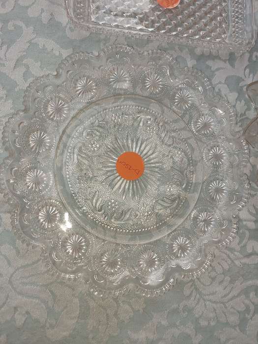 A COLLECTION OF ART DECOR GLASS SERVING PLATTERS