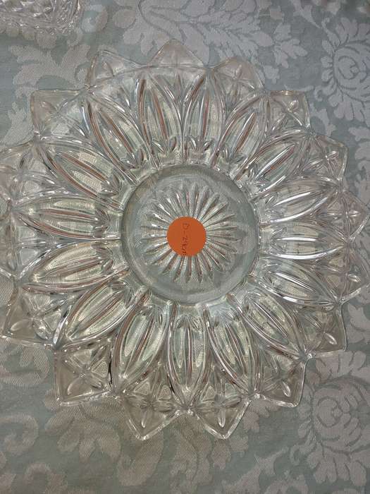 A COLLECTION OF ART DECOR GLASS SERVING PLATTERS