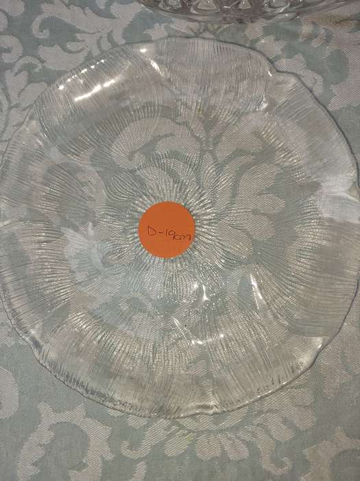 A COLLECTION OF ART DECOR GLASS SERVING PLATTERS