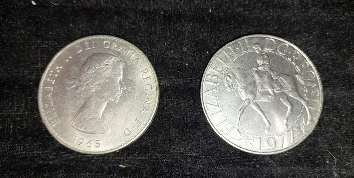 TWO ANTIQUE BRITISH COINS