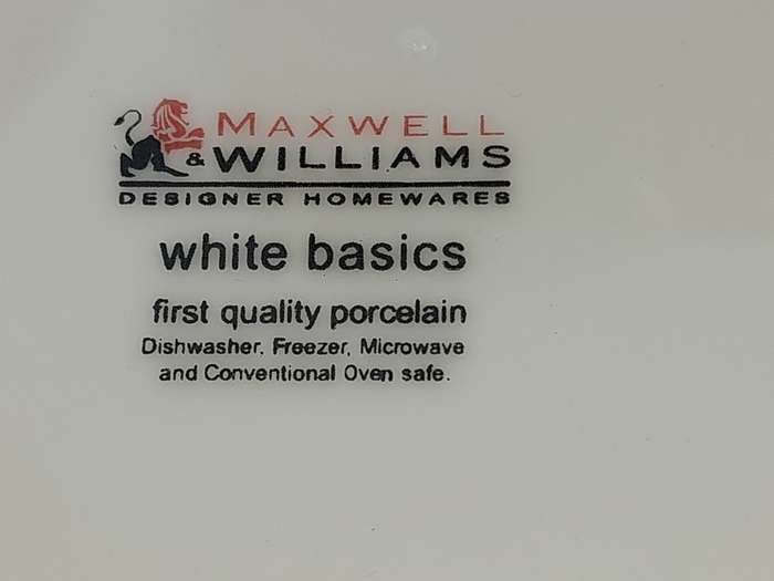 TWO BASIC WHITE BY MAXWELL & WILLIAMS SERVING BOWLS
