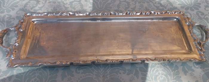 AN ART DECOR PEWTAL RECTANGULAR SERVING PLATTER