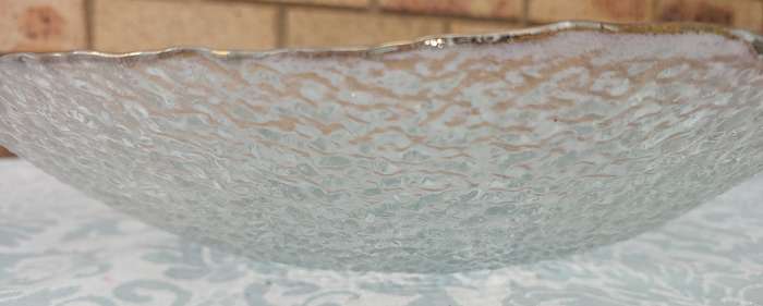 A COLLECTION OF ART DECOR GLASS SERVING PLATTERS