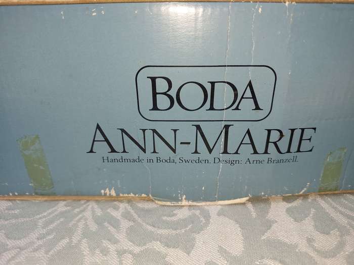 A BODA ANNE MARIE HAND-MADE IN BODA SWEDEN GLASS PLATTER