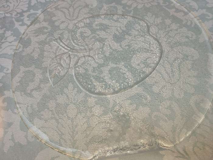 A COLLECTION OF ART  DECOR GLASS SERVING PLATTERS
