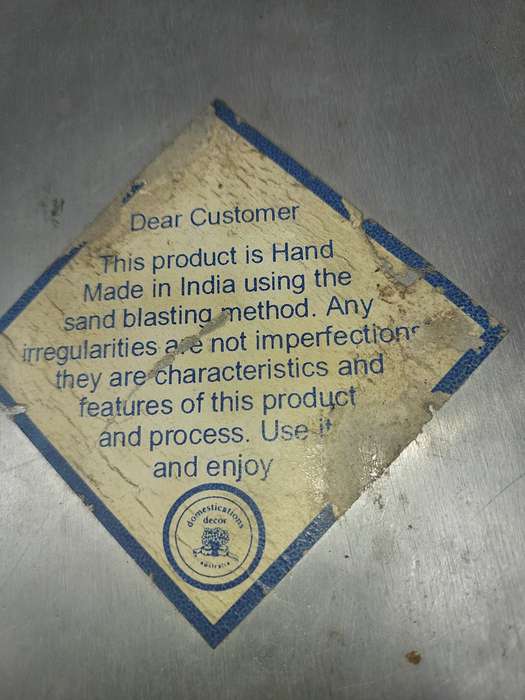 A HANDMADE ALLUMINIUM ALLOY SERVING PLATTER MADE IN INDIA SOLD AS IS
