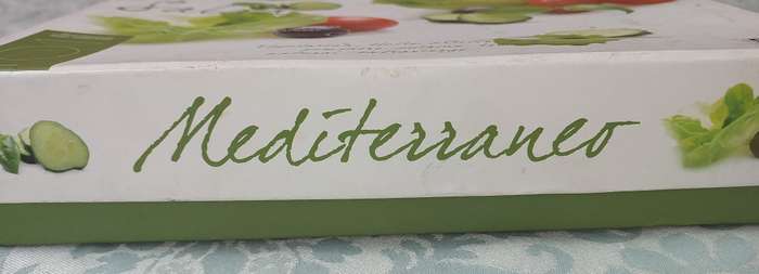 AN ART DECOR MEDITERAINEAN SALAD PLATTER SOLD AS IS