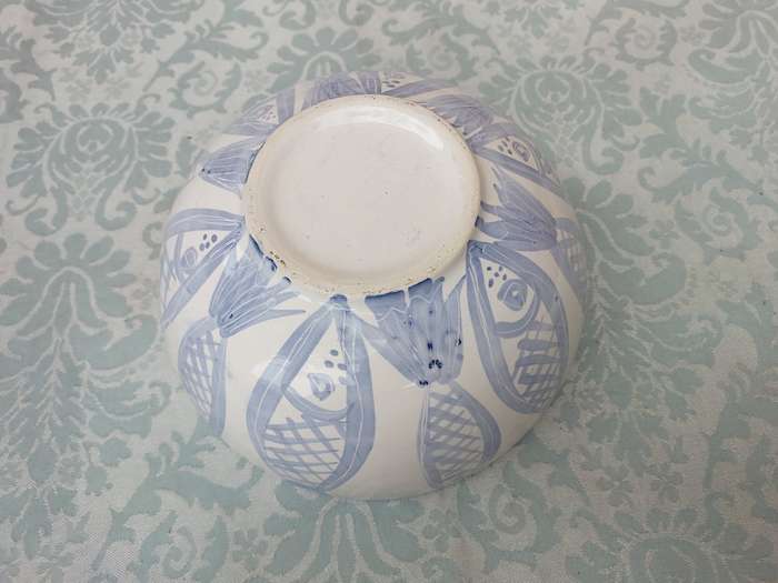 Hand painted ceramic mixing bowl