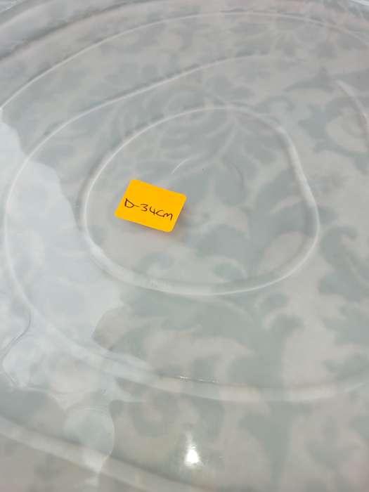 Glass art decor serving platters - set of 7