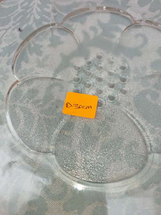 Glass art decor serving platters - set of 7
