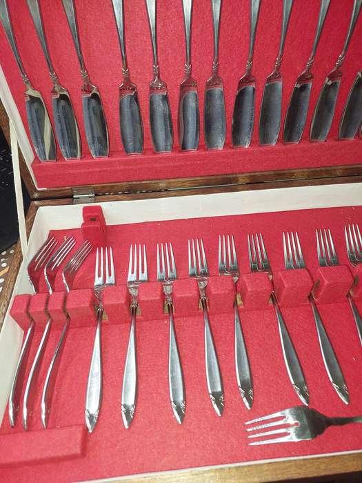 AN EETRITE STAINLESS STEEL EETRITE ELITE FISHKNIFE AND FORK SET 36 PIECE SOLD AS IS