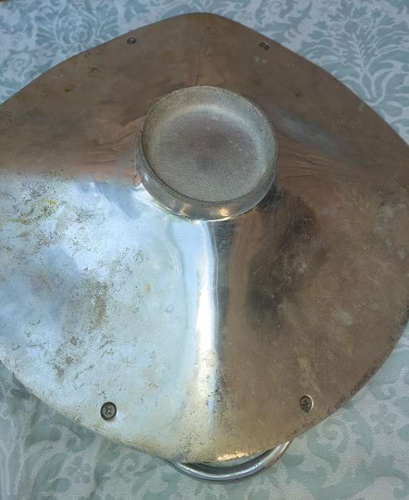 AN ART DECOR PEWTHAL SERVING PLATTER SOLD AS IS