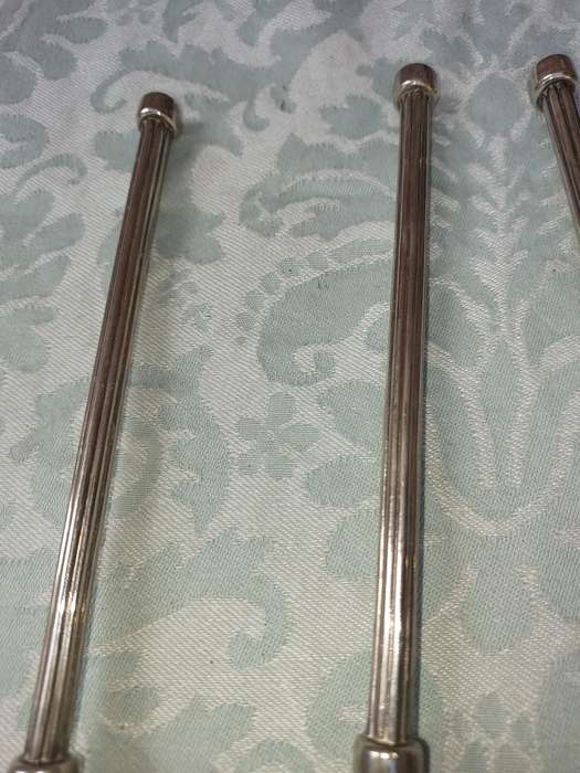TWO VINTAGE SETS STAINLESS STEEL SALAD LADELS SOLD AS IS