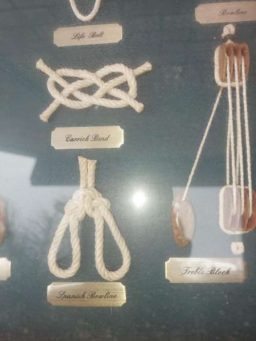 Knot Board With 15 Knots Knot Image Wood Brass Glass SOLD AS IS