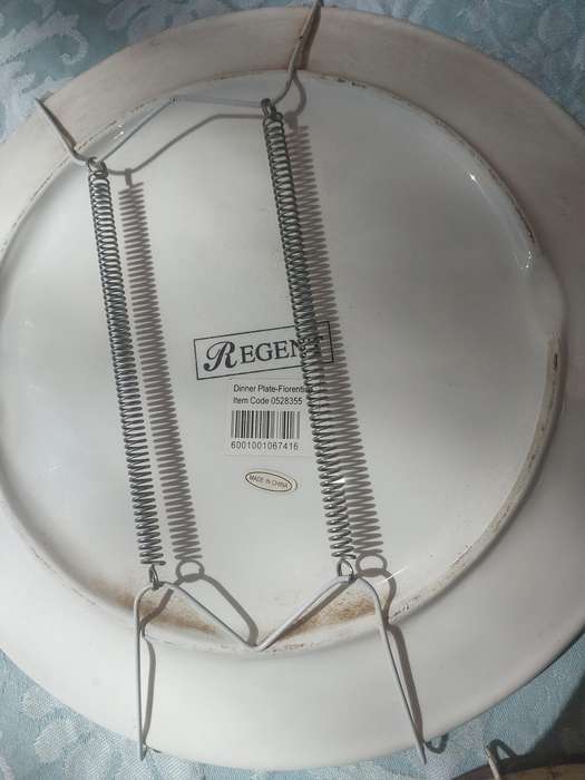 A COLLECTION OF 3 FLORENTINE SALAD PLATE PLAQUES SOLD AS IS