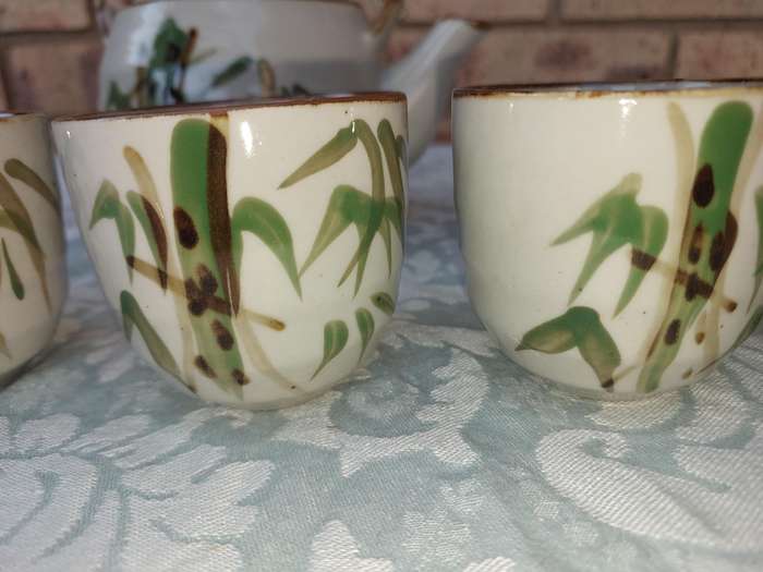 A vintage Yixing tea pot set sold as is