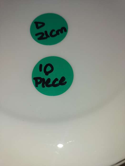 A SET OF 10 RC NORITAKI SRI LANKA DINNER PLATES ONE HAS A CHIP AS PER THE PHOTOS SOLD AS IS