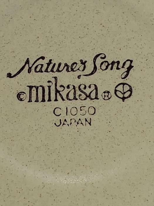 Vintage Mikasa Japan Natures Song C1050 Tea Cups & Saucer Frothy Beige Glaze