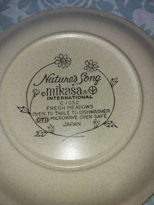 A VINTAGE COLLECTION OF 6 NATURES SONG MIKASA INTERNATIONAL JAPAN CAKE PLATES SOLD AS IS