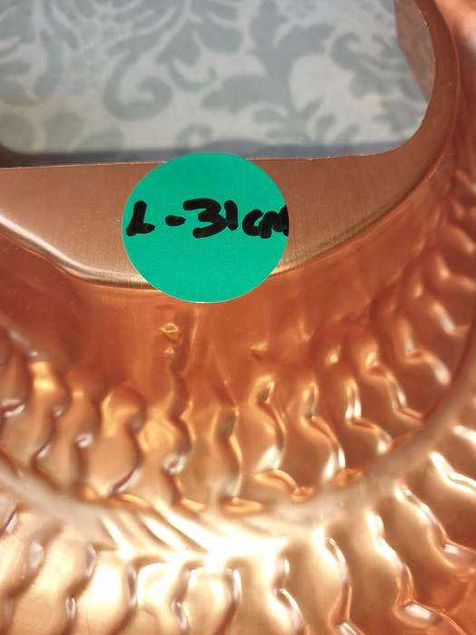 A COLLECTION OIF COPPER BAKING DISHES SOLD AS IS