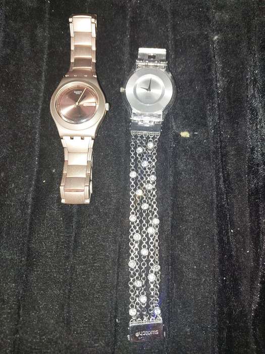 TWO VINTAGE SWATCH WATCHES NEED NEW BATTERIES SOLD AS IS