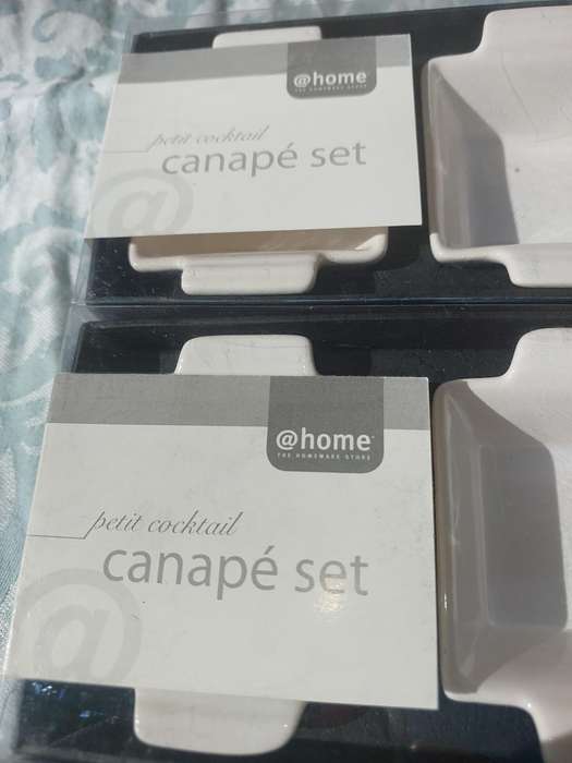 THREE SETS OF 4 PETITE COCKTAIL CANOP'E SETS SOLD AS IS