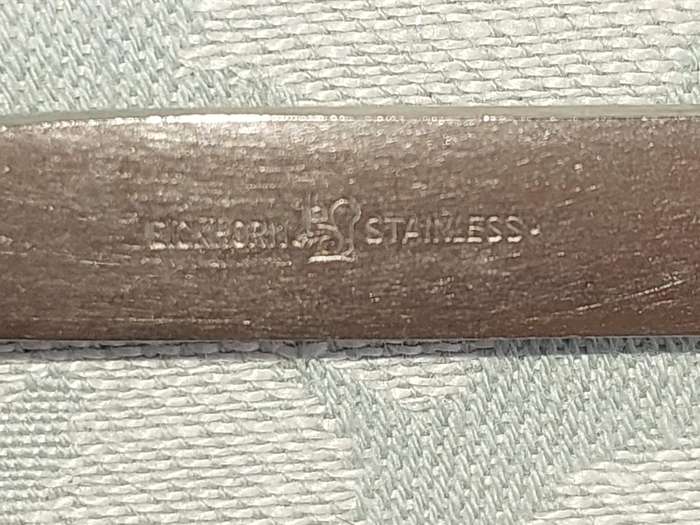 A SET OF VINTAGE GERMAN STAINLESS STEEL CUTLERY SOLD AS IS