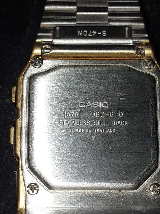 Vintage Gold Plated Casio Databank Telememo and Schedule Calculator Watch - Working