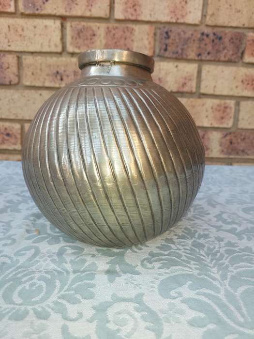 AN ORNATE ART DECOR PLANTER SILVERPLATED ON BRASS