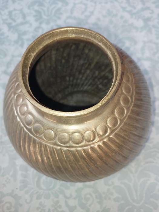 AN ORNATE ART DECOR PLANTER SILVERPLATED ON BRASS