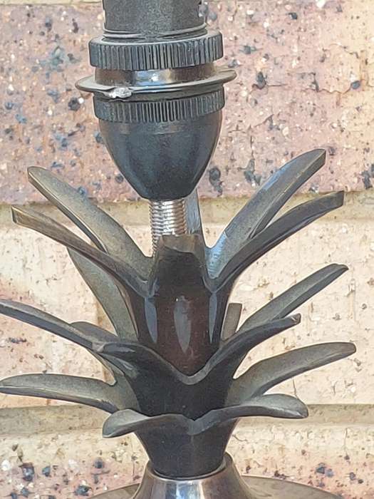 AN ART DECOR METAL LAMP SHADE SOLD AS IS