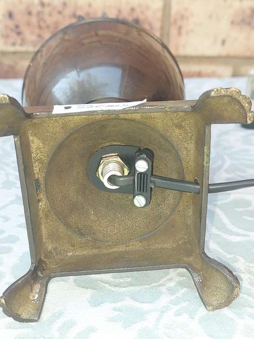AN ART DECOR METAL LAMP SHADE SOLD AS IS