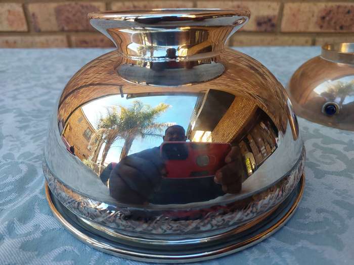 TWO USED SERVING BOWLS SOLD AS IS