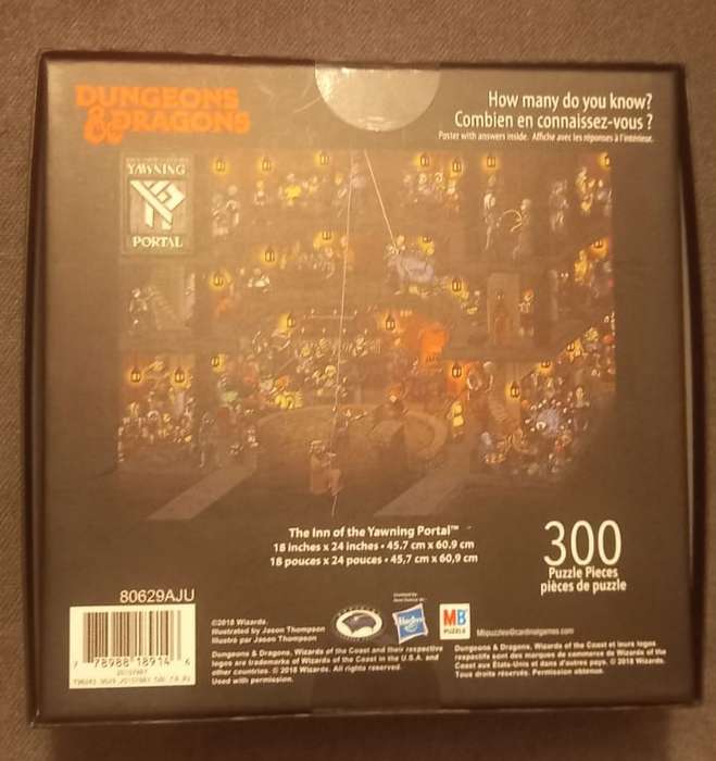 Dungeons and Dragons, 300 piece puzzle