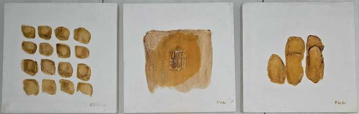 Alet Venter - Abstract Trytich 3 x Mixed Midia Paintings R28 000.00