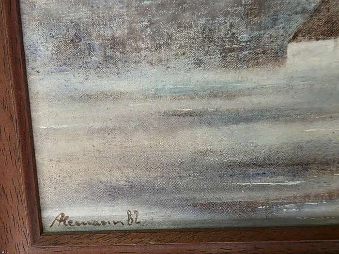 Old farm house - Oil on Board signed by artist
