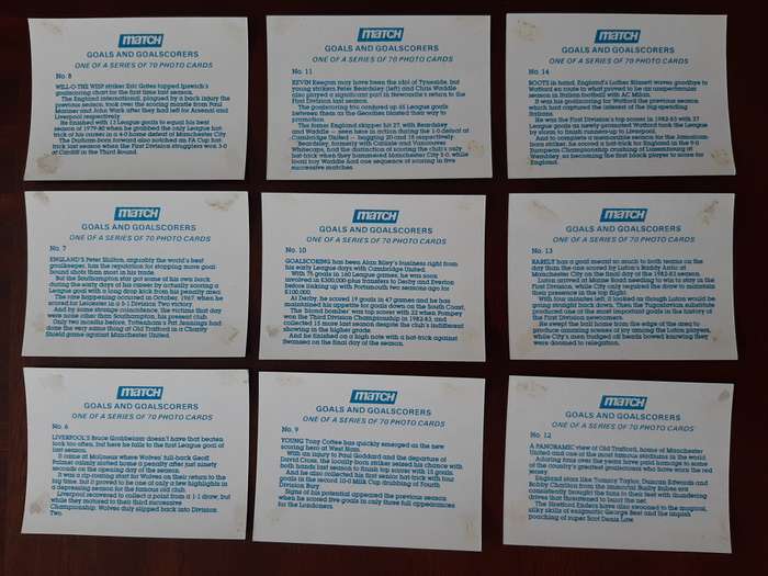 Match Goals And Goalscorers Stickers (Lot of 20 Stickers)
