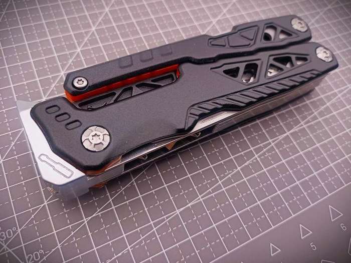 17-in-1 Multi-Functional Camping/Survival Tool with Pouch (Black/Orange)