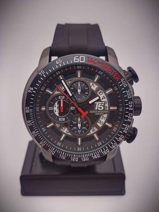 T5 H3921G Chronograph Analogue Watch with Black Strap