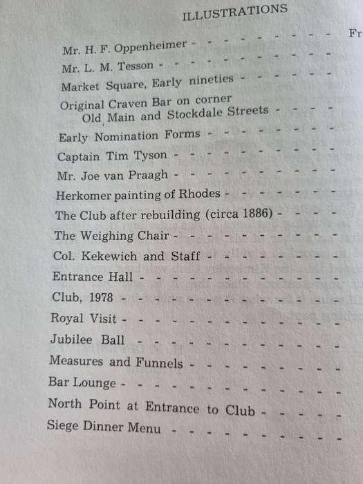 HISTORY OF THE KIMBERLEY CLUB  by BRIAN ROBERTS