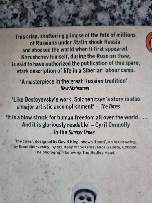 ONE DAY IN THE LIFE OF DENISOVICH SOLZENITSYN A Penguin Paperback