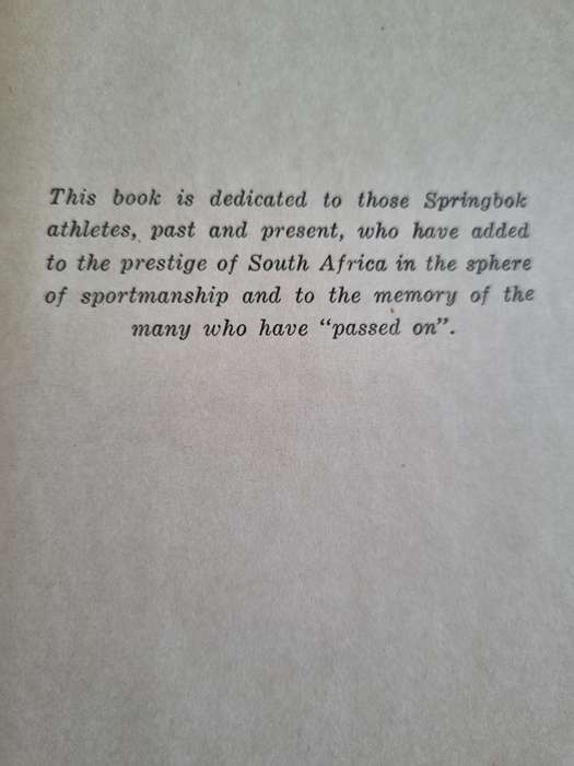 SPRINGBOKS OF THE OLYMPIAD IRA G EMERY ( Springbok Athletes at the Olympic Games - published 1956 )