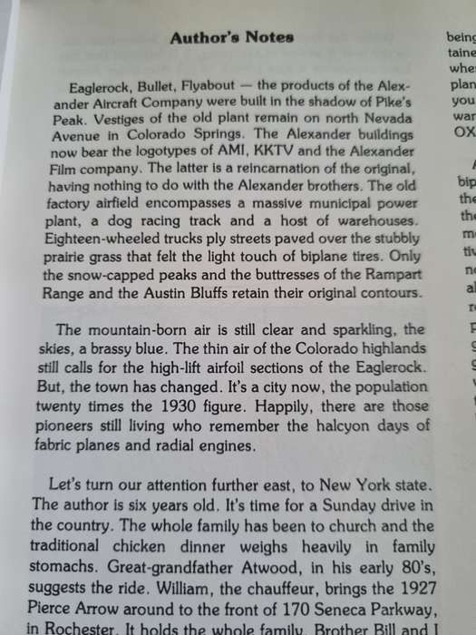 ALEXANDER EAGLEROCK A History of the Aircraft Company Col. JOHN A  de VRIES  (  aviation )