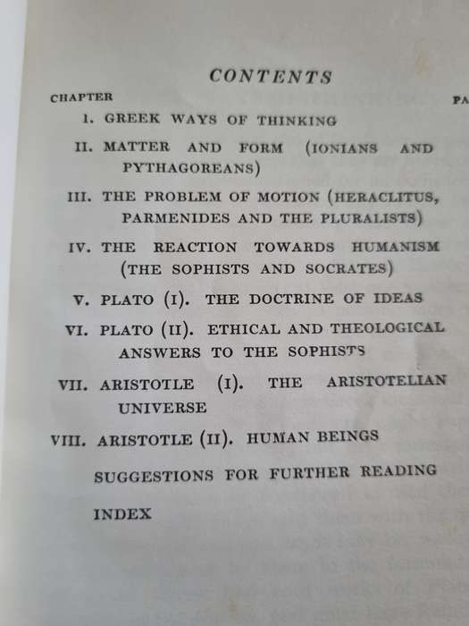 THE GREEK PHILOSOPHERS From Thales to Aristotle W K C GUTHRIE  ( including Plato )