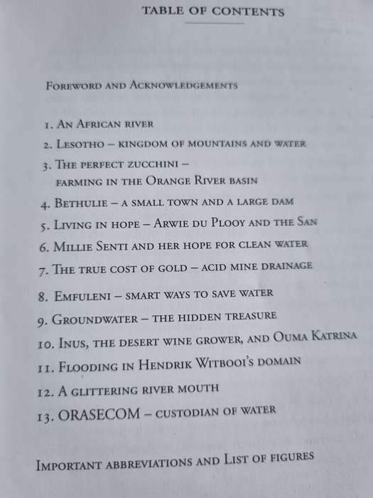 ORANGE SENQU ARTERY OF LIFE Water & Peace in Southern Africa Orange River THOMAS KRUCHEM Water issue